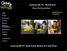 Tablet Screenshot of jacksonvillerealestatenc.com